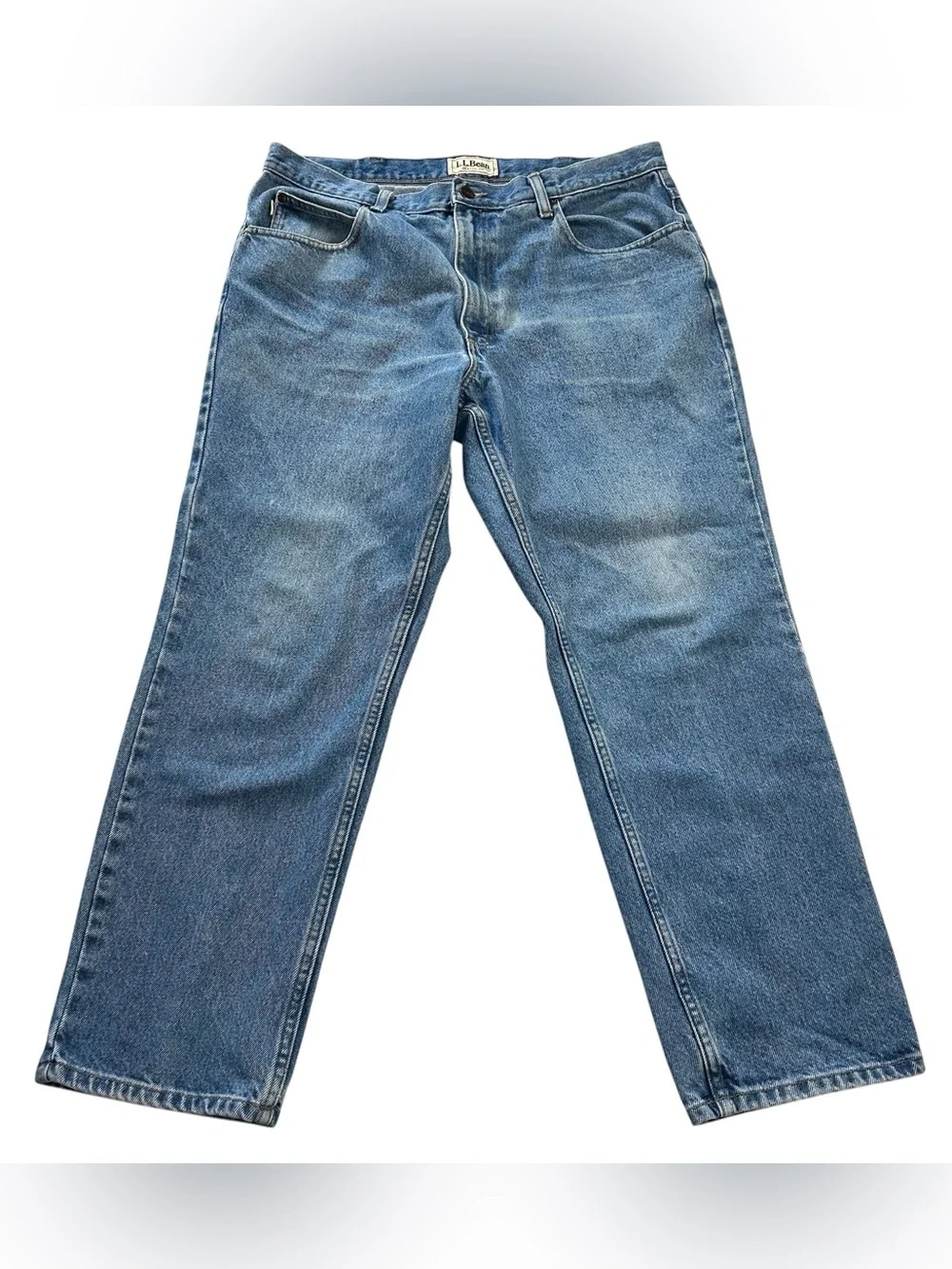 L.L. Beans Jeans Men’s 37X29 Blue Denim Classic Fit Straight Leg 100% Cotton